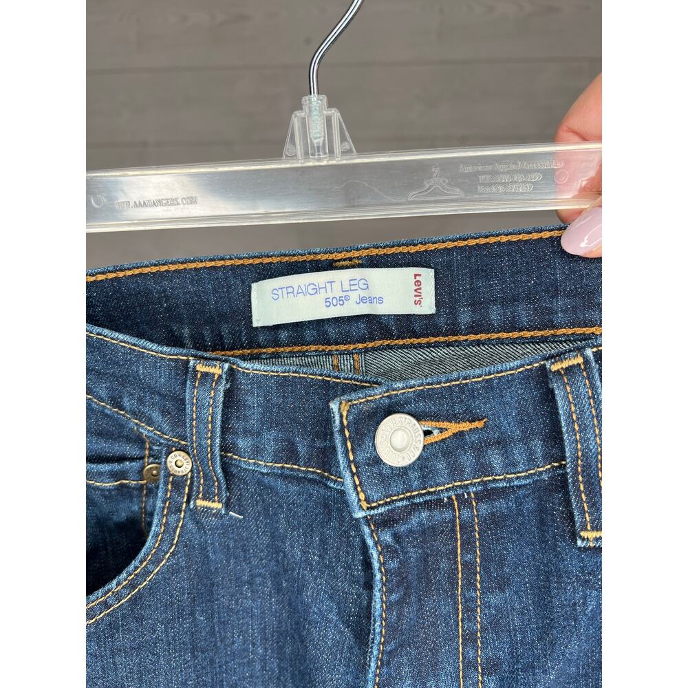 Levi's  505 straight leg dark wash women's jeans Size 8M - Picture 4 of 6
